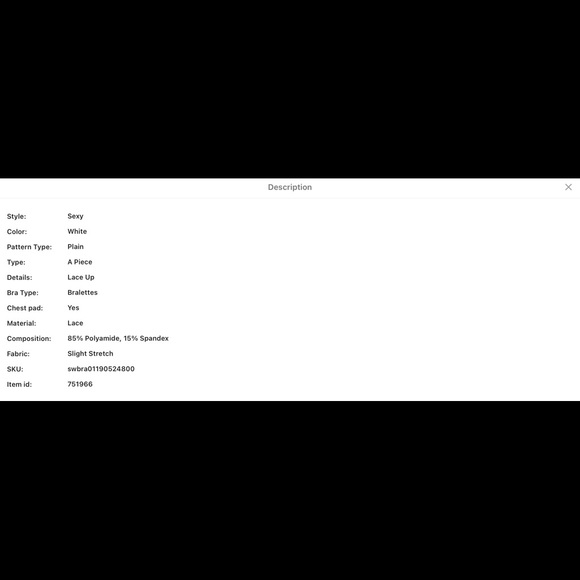 PLUS SIZE WHITE FLORAL LACE BRALETTE - Picture 5 of 7